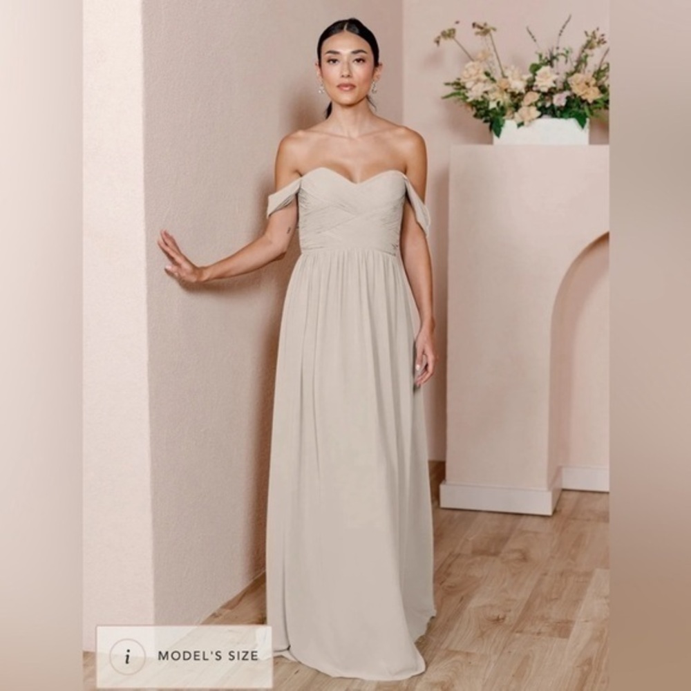 Revelry Dress Kennedy Maxi Strapless in Sand